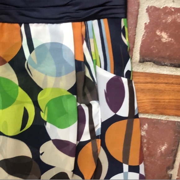 Anthropologie Faux Wrap Dress - Moulinette Soeurs - Geometric Circles - Size 2 - Picture 6 of 7